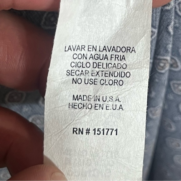 Gilli Carenza Faux Wrap Geometric Print Size Small V-Neck Dress Navy Blue - Picture 7 of 12